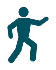 Fototapeta na wymiar pictogram man walking