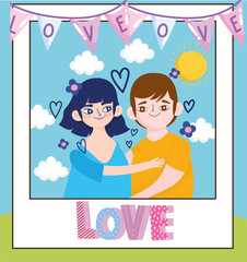 love couple in photo