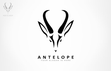 antelope logo vector. animal design. - obrazy, fototapety, plakaty