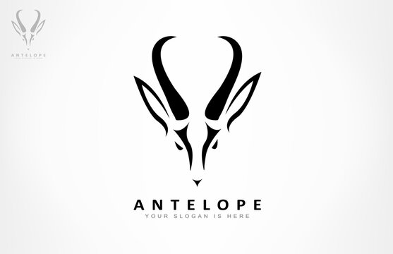 Antelope Logo Vector. Animal Design.