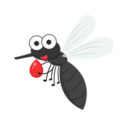 Mosquito cartoon. Mosquito character design.