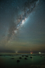 Under the galaxy and starry skies