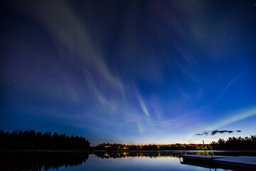 Northern lights in Kiruna, Lapland, Northern Sweden