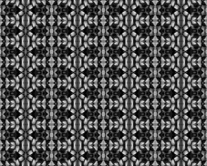 Black and White Stylized Floral Pattern