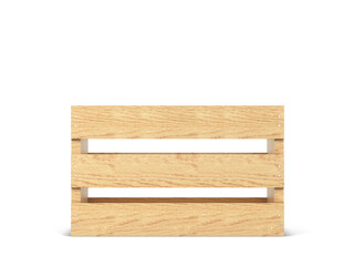 Empty wooden crate box