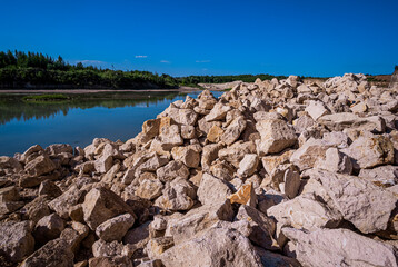 Abandoned stone quarry  in Russia