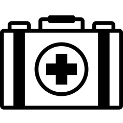 first aid kit solid line icon