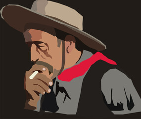 old american sad farmer