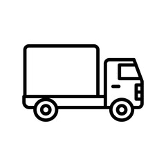 Deliverytruck Linear Vector Icon Design