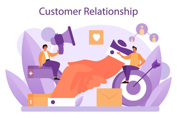 Customer relationship. Commercial program for client retention.