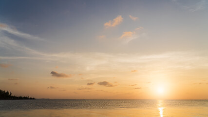 sunset over the sea