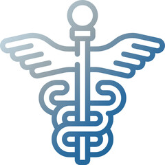 caduceus symbol gradient icon