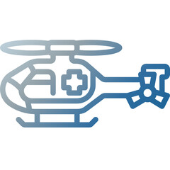 helicopter gradient icon