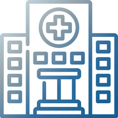 Obraz premium hospital gradient icon