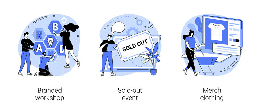 Marketing promo event abstract concept vector illustrations.