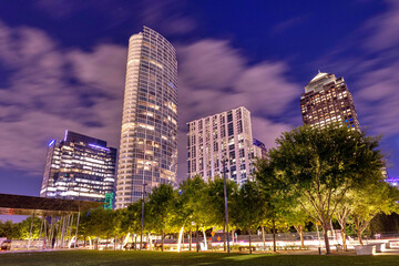 Fototapeta na wymiar Dallas Downtown at Night