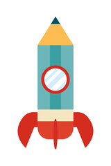 pencil rocket icon