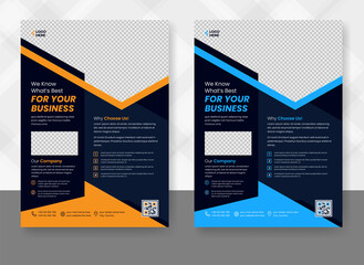 Corporate business flyer template design set and Flyer poster and leaflets layout, fully Editable