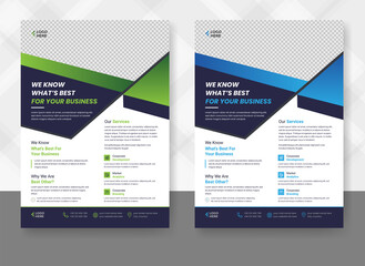 Corporate business flyer template design set and Flyer poster and leaflets layout, fully Editable