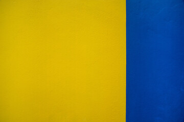 Blue and yellow wall background texture