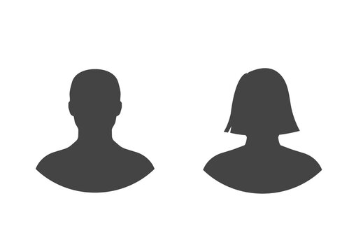 male and female profile picture, silhouette profile avatar