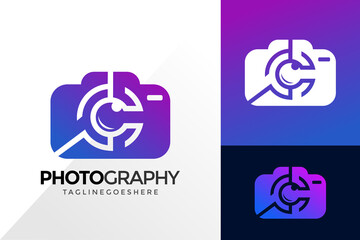 Lens Camera Photography Logo Design, Brand Identity Logos Designs Vector Illustration Template