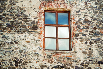 stone wall with window, old wall, stone wall, castle palace, transcarpathia, history