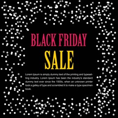 Black Friday Sale illustrations for social media banners, ads, newsletters, posters, flyers, websites. Set of typographic vector designs