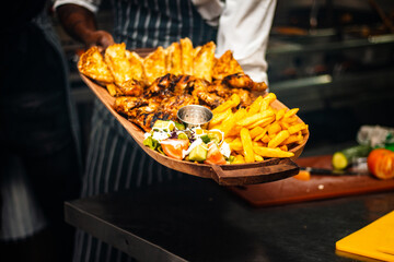 Food Photography of preparation of good, tasty food.