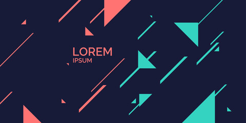 Sports poster. Abstract background with dynamic shapes. Vector template