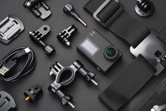 Action camera and accessories.