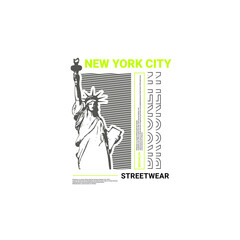 Fototapeta na wymiar New york city writing design, suitable for screen printing t-shirts, clothes, jackets and others