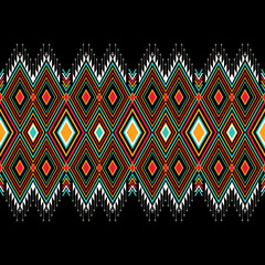 Geometric ethnic style seamless pattern. Design for fabric, wallpaper, background, carpet, clothing. Tribal ethnic vector texture. Vector illustration.