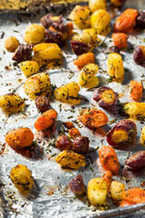 Healthy Homemade Roasted Rainbow Carrots