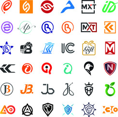 Unique Word Mark, Icons and Symbols Set