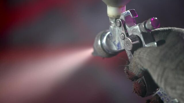 Paint metal products with powder paint. Powder coating process at the manufacturing. High quality FullHD footage