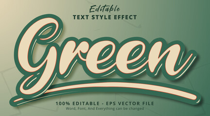 Fresh Green Text Effect, Editable Text Effect