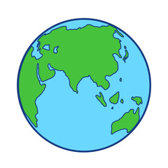 シンプルな地球のイラスト