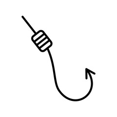 Hook Linear Vector Icon Design