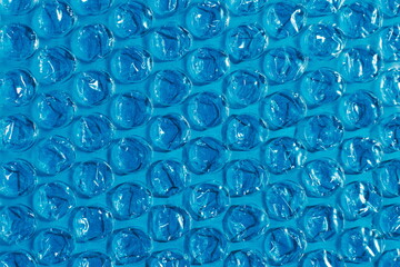 Blue horizontal bubble wrap texture