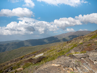 Sierra Nevada high mountain landscape. astronomical Observatory