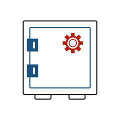 Bank vault icons symbol vector elements for infographic web