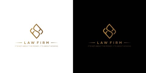 elegant and professional FF logo design for law firm
