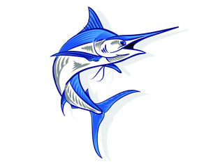 Illustration of Swordfish for logo and branding element 
