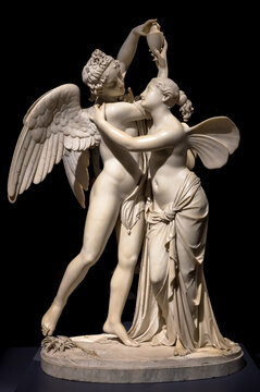Cupid and Psyche (Amore e Psiche) - symbol of eternal love, by sculptor Giovanni Maria Benzoni