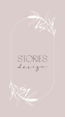 Template for social media stories, vector