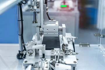 intelligence machine working in phone factory