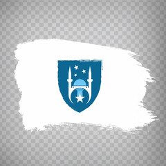 Flag of Ankara brush strokes. Flag Ankara capital of  Turkey on transparent background for your web site design, app, UI.  EPS10. 