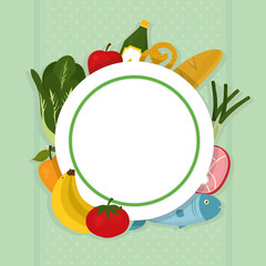 groceries and vegetables template