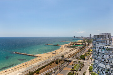 Barcelona Beach City Views